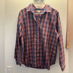 L.L. Bean Plaid Shirt - Red and Blue